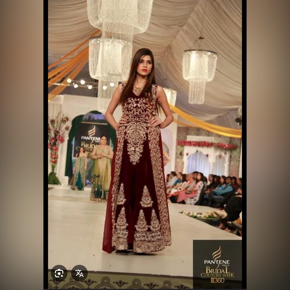 Rani emaan designer 3 pieces bridal wear part wear heavy embroidered fancy maxi